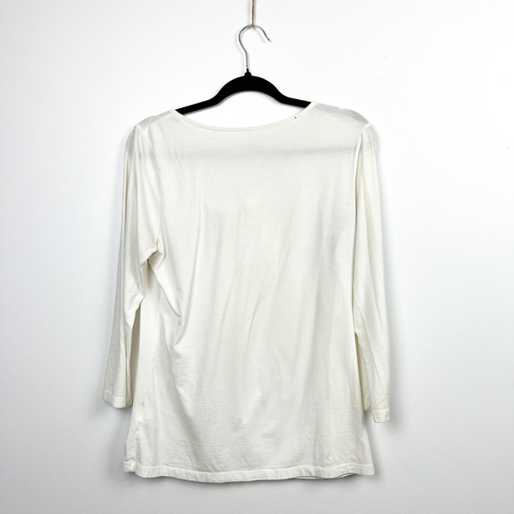 Lands End Long Sleeve White Tee - Picture 6 of 7